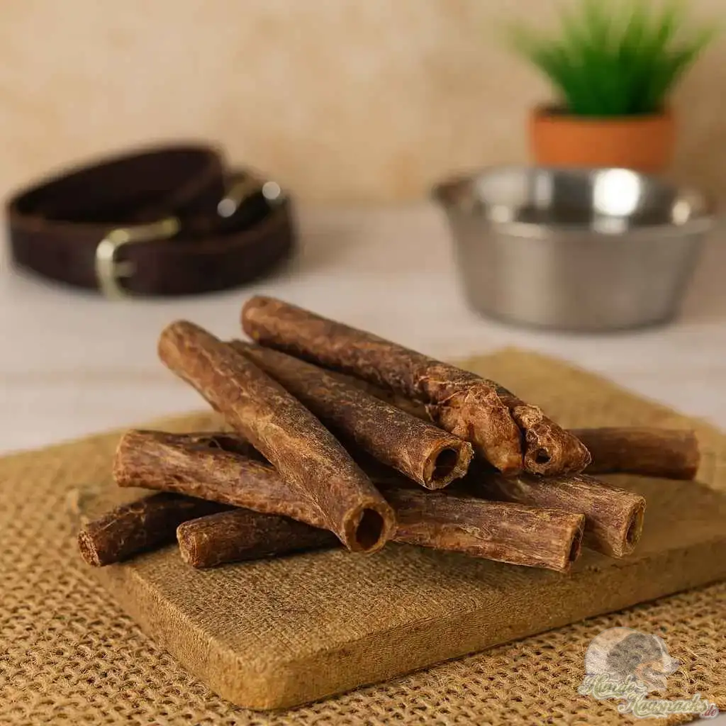 Dörrfleisch-Sticks aus Rindfleisch bietet einen großen Knabberspaß für Hunde. Rinder-Dörrfleisch-Sticks für Vierbeiner