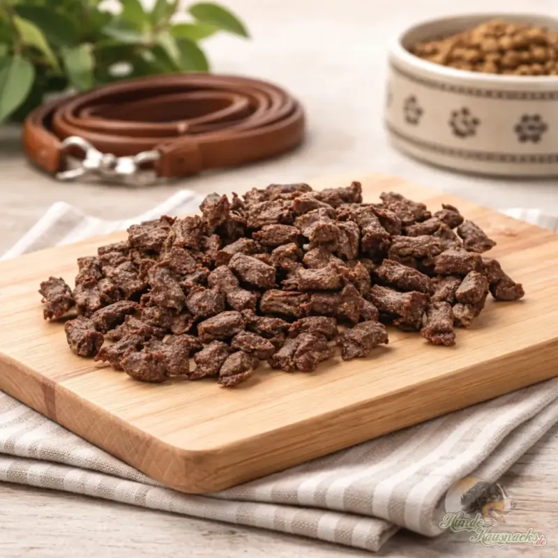 Magere Leckerlies, wie Hunde-Kausnacks aus Kängurufleisch, peppeln Ihren Hund ein wenig auf. Hunde-Leckerlies Kängurufleisch – hypoallergene Trainingssnacks