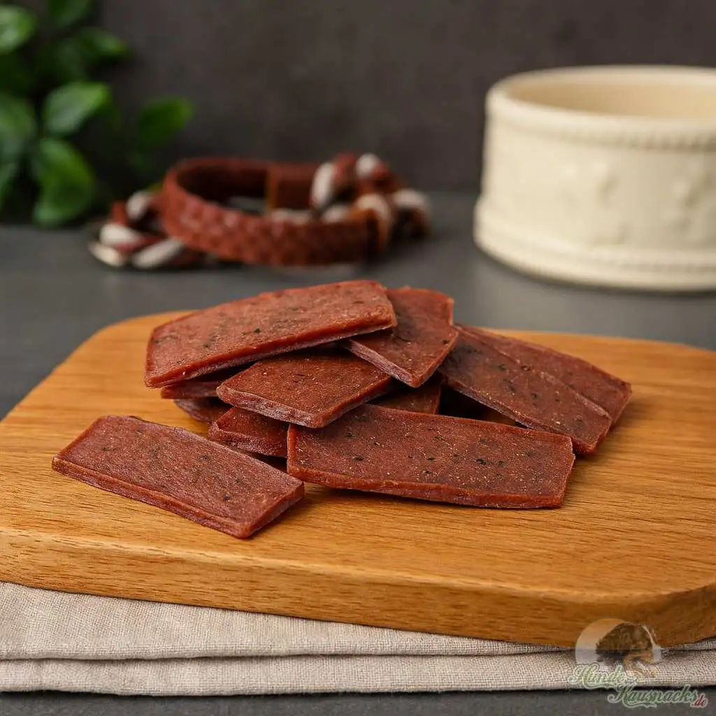 Hunde-Kausnack deluxe: Entenbrustfilet ind Streifen. Entenbrustfilet Hunde-Kausnacks