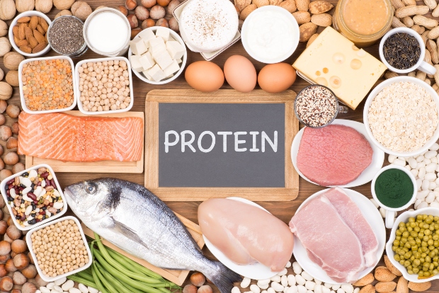 Bild mit proteinreichen Lebensmitteln