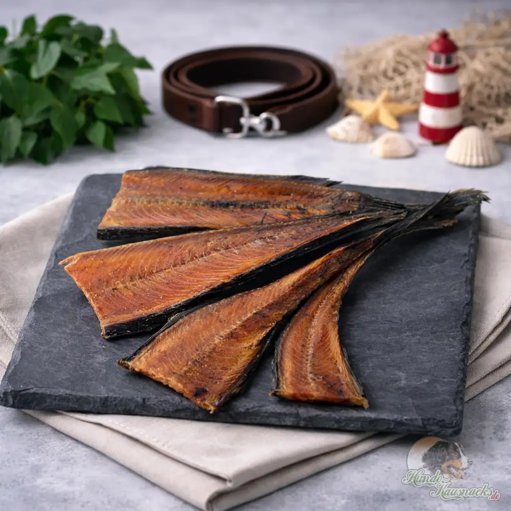 Getrocknete Wels-Karkassen als natürlicher Hundekauartikel aus Fisch