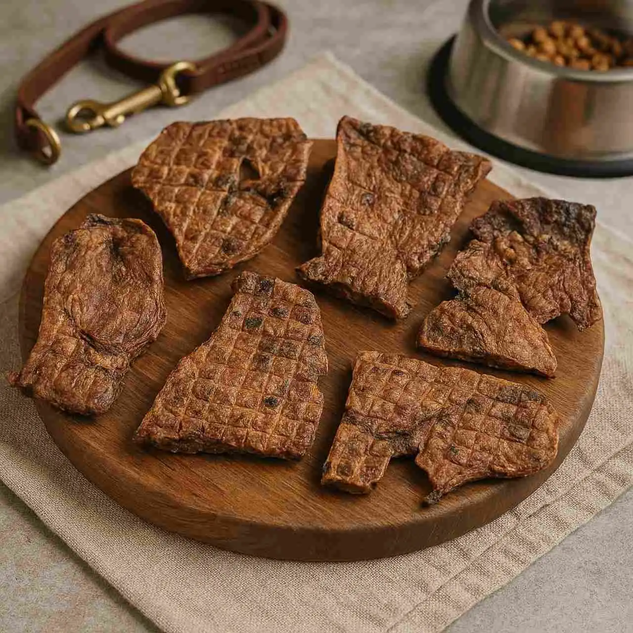 Rinderlungen-Platten Hundesnack, fettarm, knusprig, naturbelassen, EU-Produktion