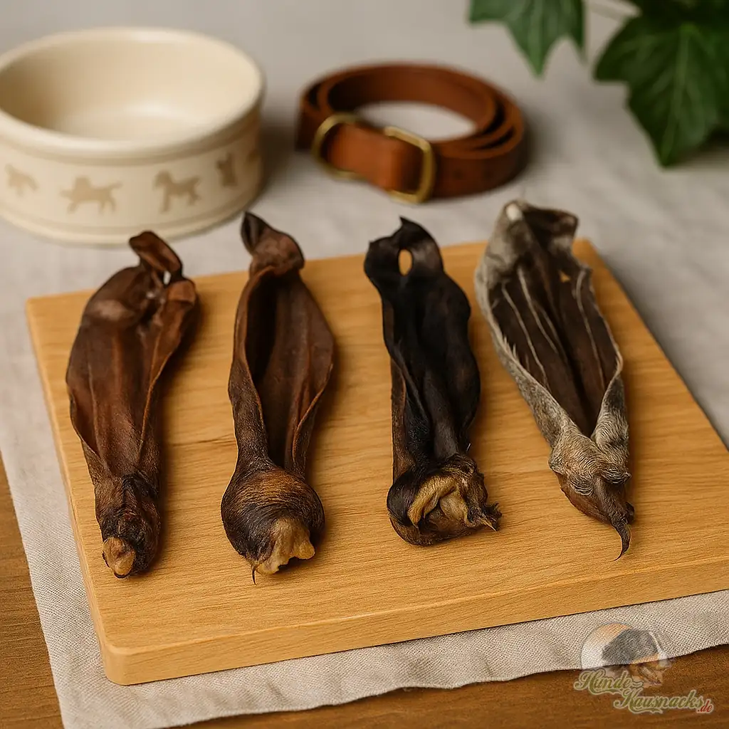 Ziegen-Ohren mit Fell – hypoallergener Kausnack für Hunde.