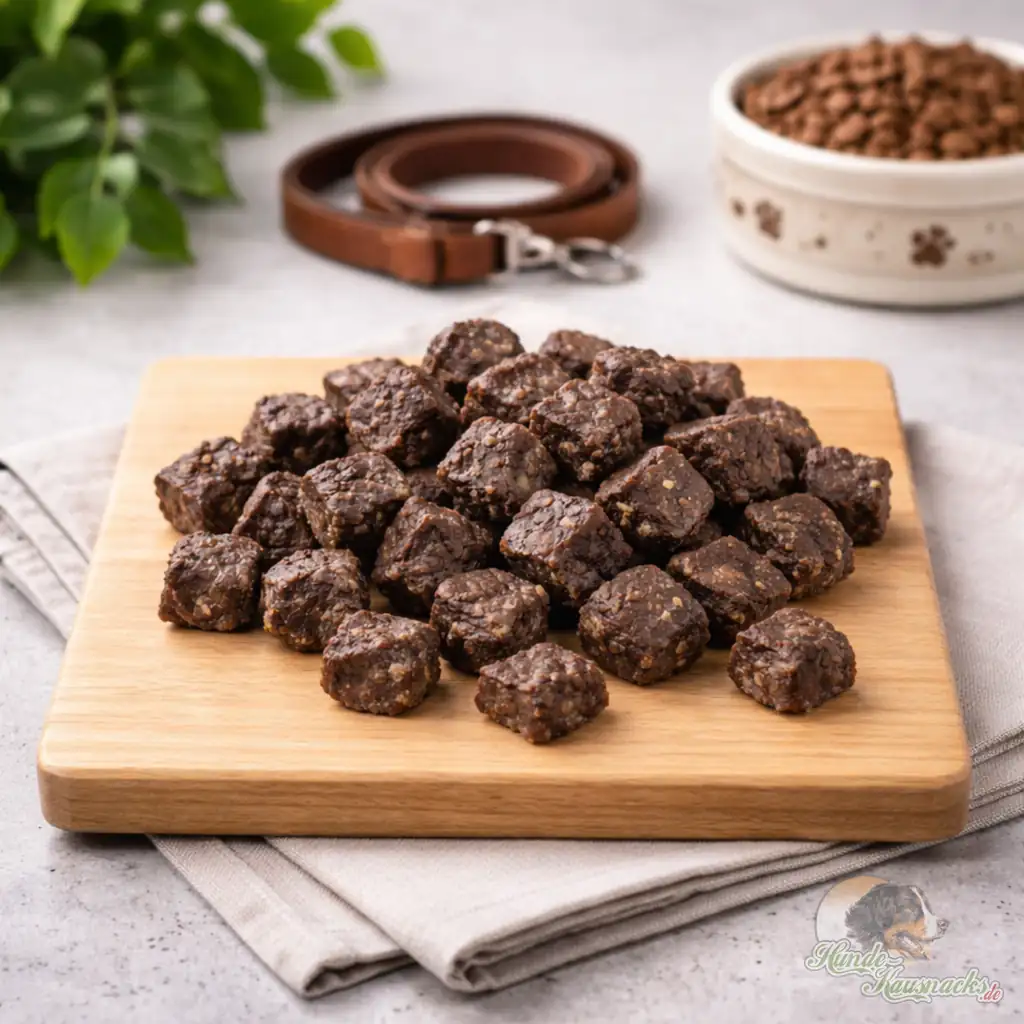 Trainingswürfel aus Rehfleisch als Hundeleckerli und Belohnungshappen