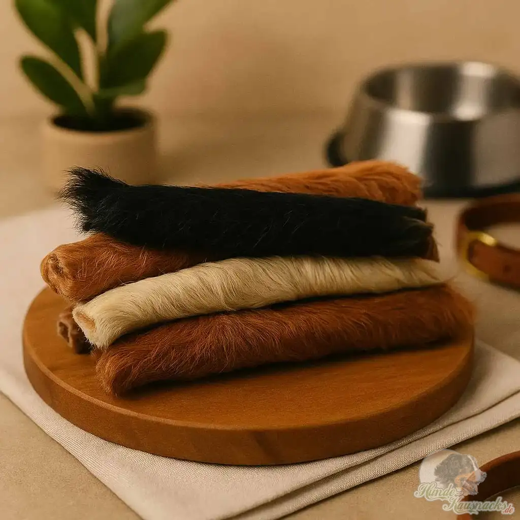 Rinderkopfhaut mit Fell 30–35 cm für Hunde – gesunder Hundekauartikel aus Rind, fördert Verdauung und Zahnpflege