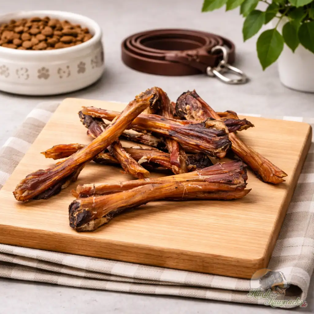 Hirsch-Achillessehnen Stücke als Kauartikel