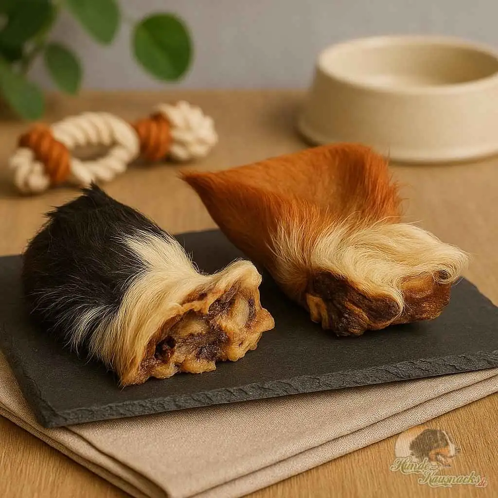 Rinderohren mit Muschel u. Fell (EU) – Gr. L – getrockneter Hundekauartikel aus der EU, naturbelassen und gesund für große Hunde