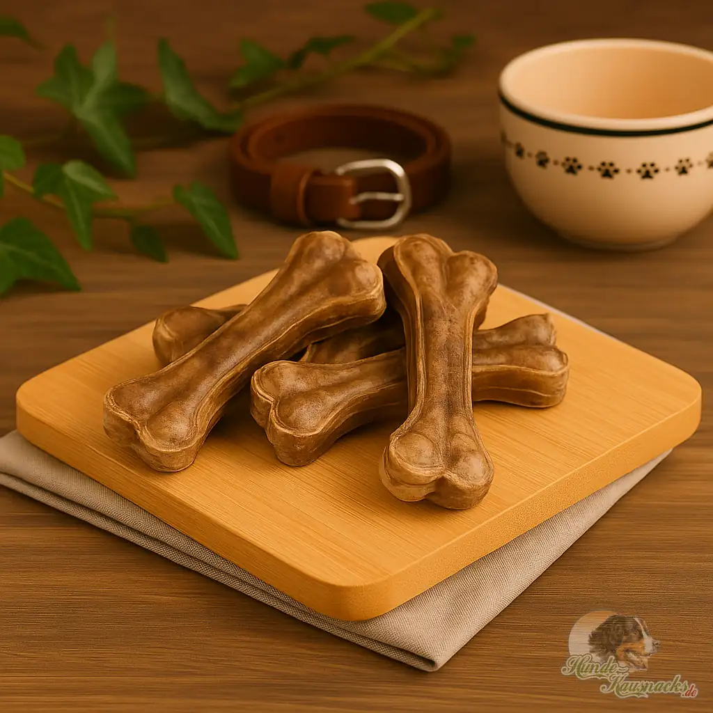 Kauknochen aus Ziegenhaut, 10 cm – hypoallergener, fettarmer Kausnack.