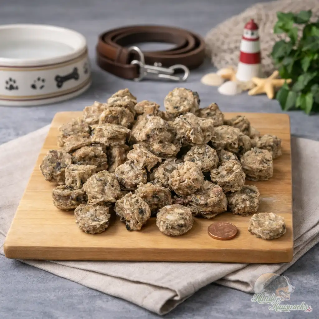 Mini-Trainingstaler aus Heringsfleisch – natürlicher Hundesnack fürs Training