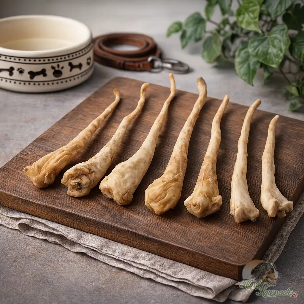 Getrocknete Lammschwänze als natürlicher Kausnack für Hunde, ganze Stücke