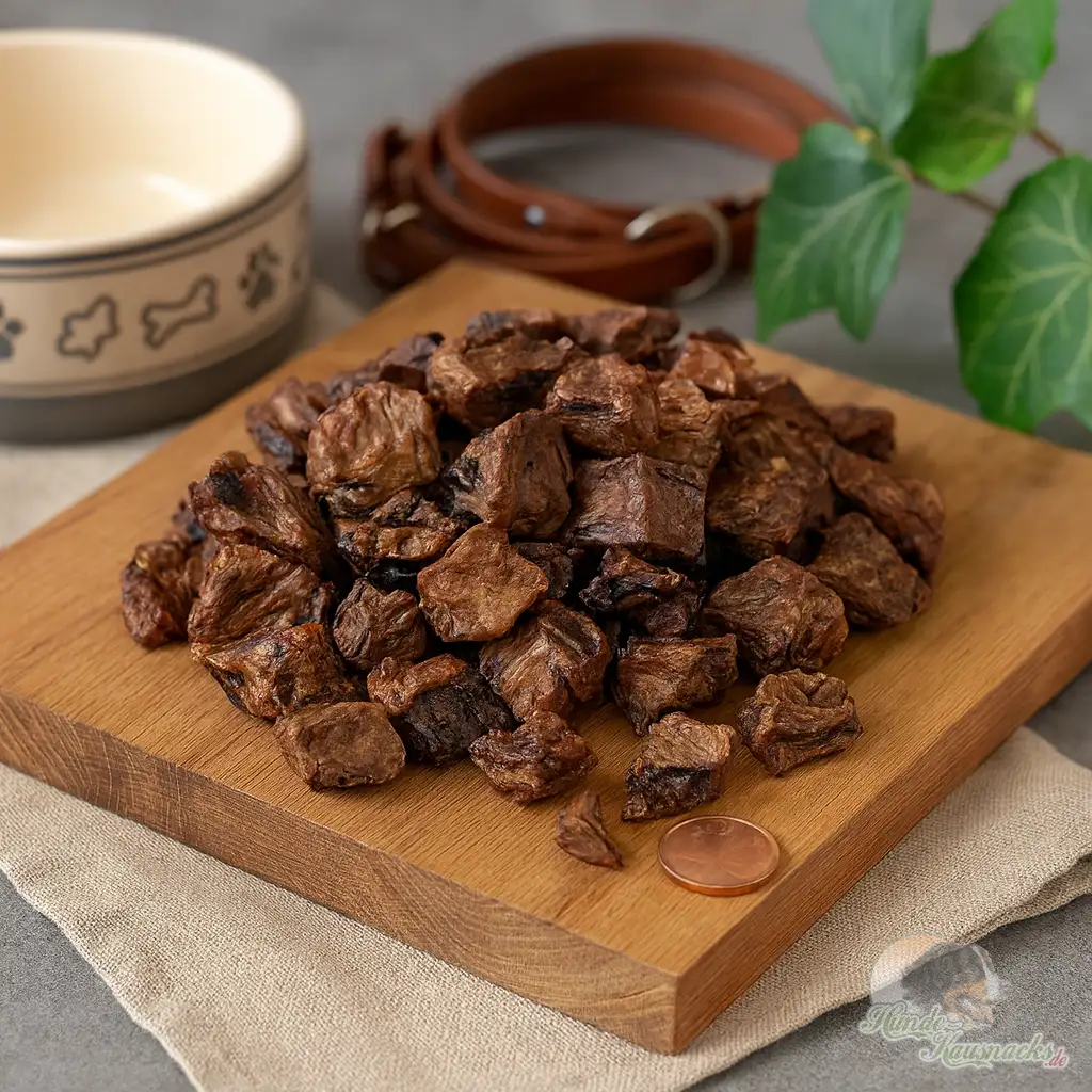 Lammlunge-Trainingswürfel Gr.S als fettarmer Belohnungshappen für Hunde im Training