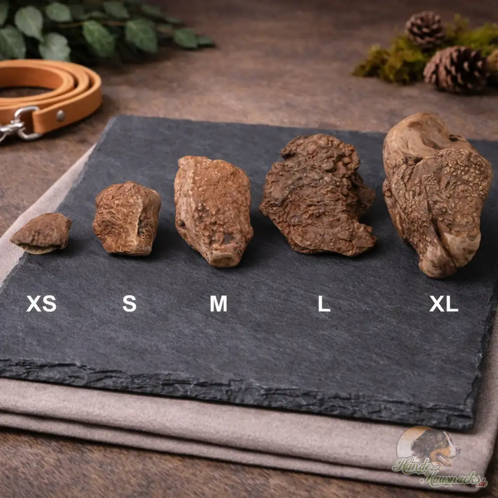 Größenvergleich Kauwurzel Kauknolle