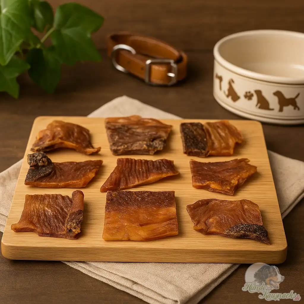 Straußen-Steinmagen Chips für Hunde, naturbelassen, dünn und knusprig, hypoallergener Kausnack.