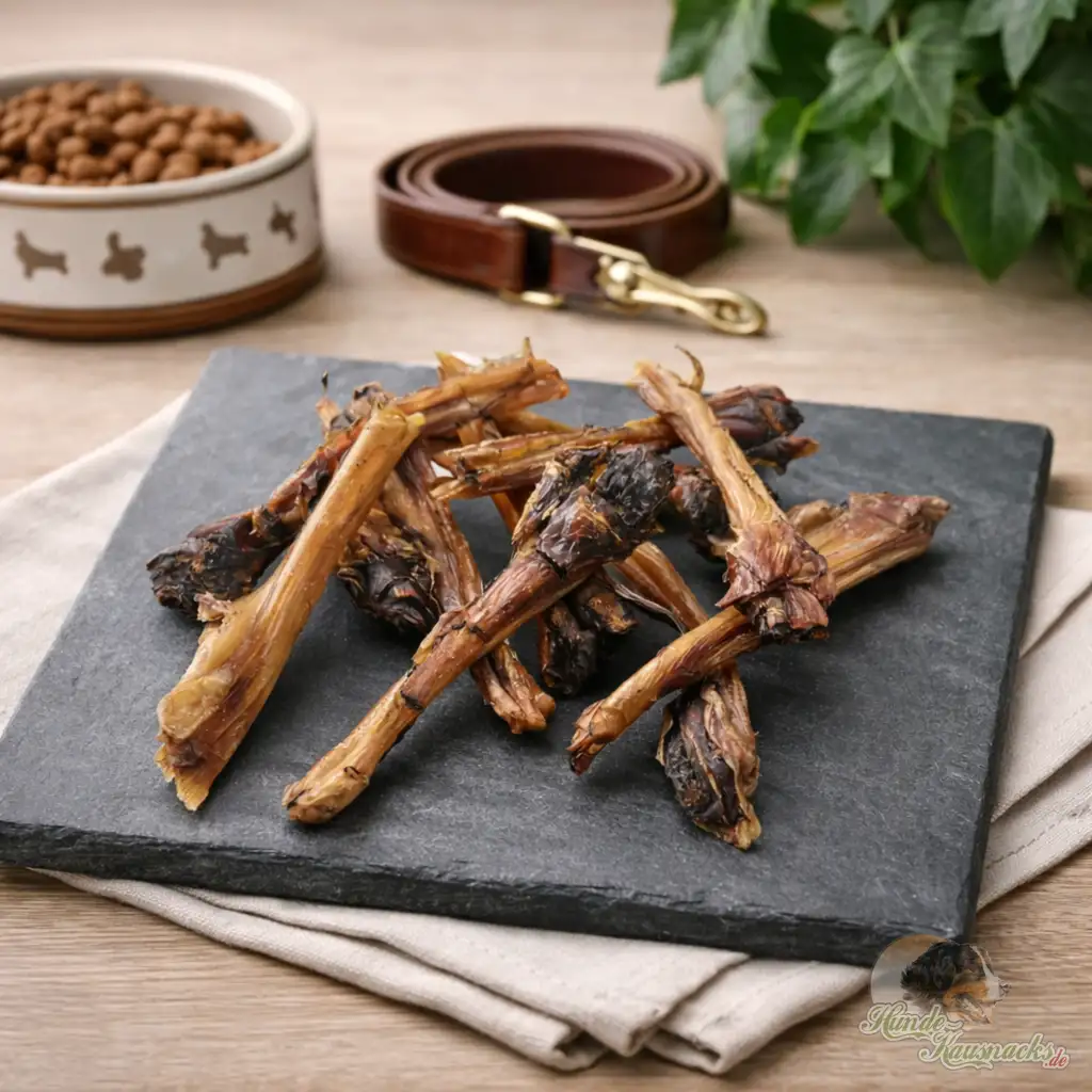 Getrocknete Reh-Achillessehnen als Kauartikel für Hunde