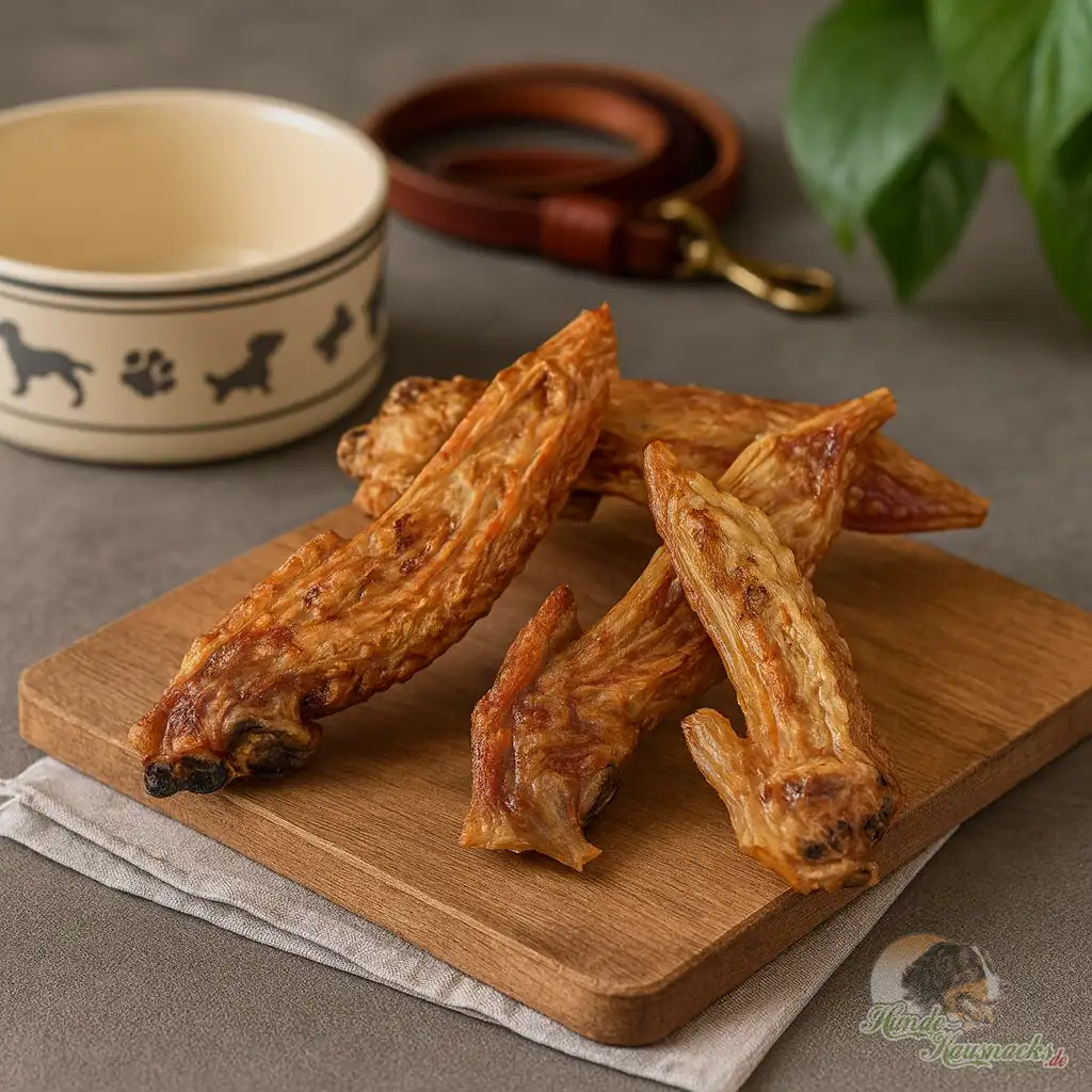 Getrocknete Truthahnflügel als knuspriger Hundekauartikel