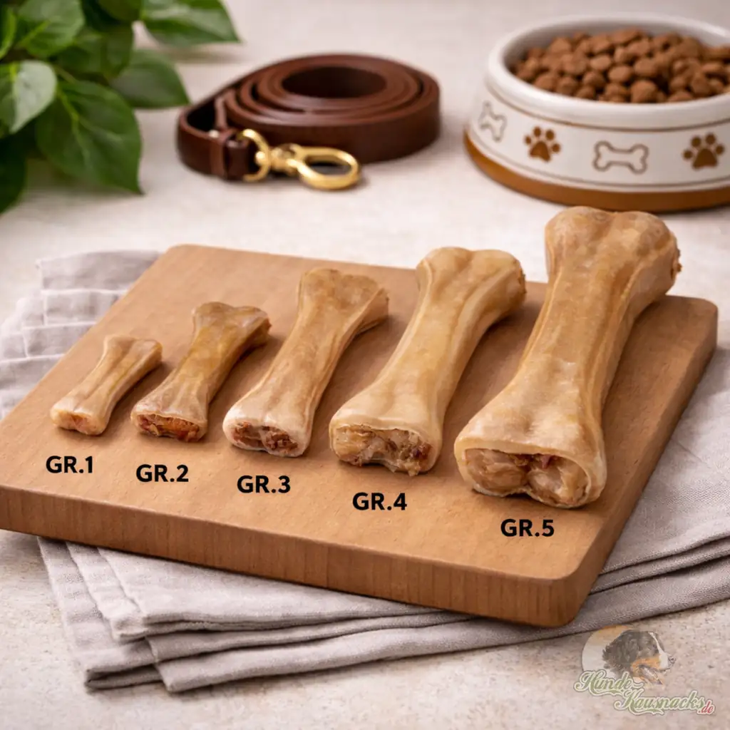 Größenvergleiuch Kauknochen Ziemerfüllung