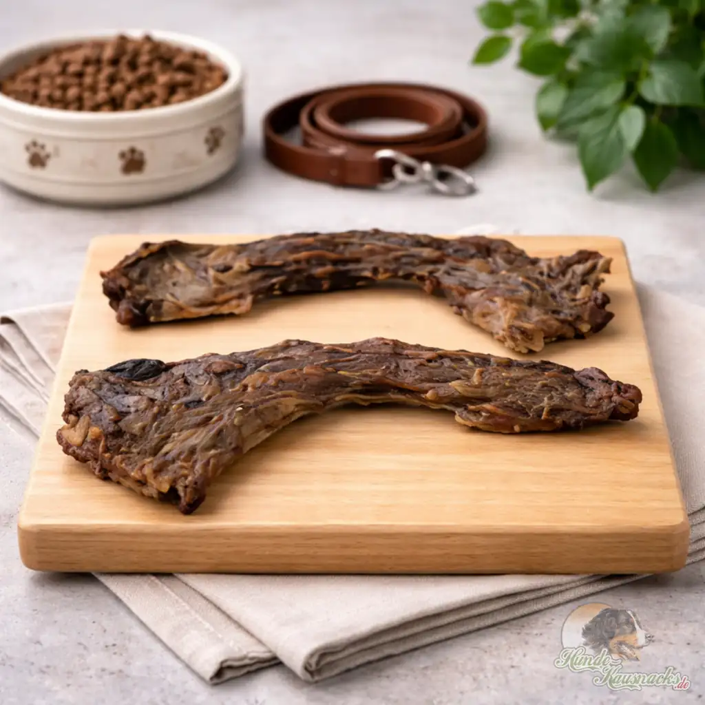 Ganzer Rehhals getrocknet als Wild-Kauartikel für mittlere und große Hunde