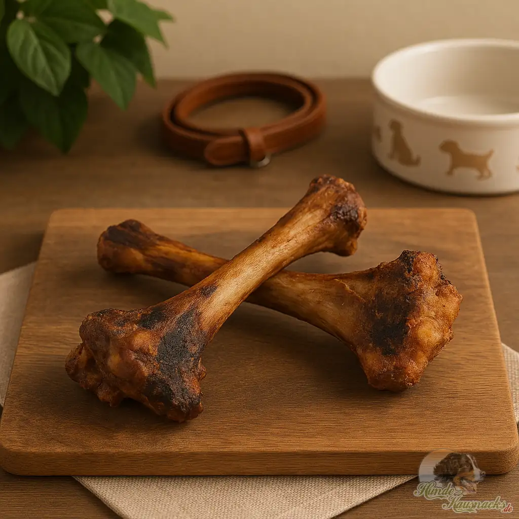 Straußen-Tibia Knochen groß, 25–30 cm, Markknochen für mittlere und große Hunde.