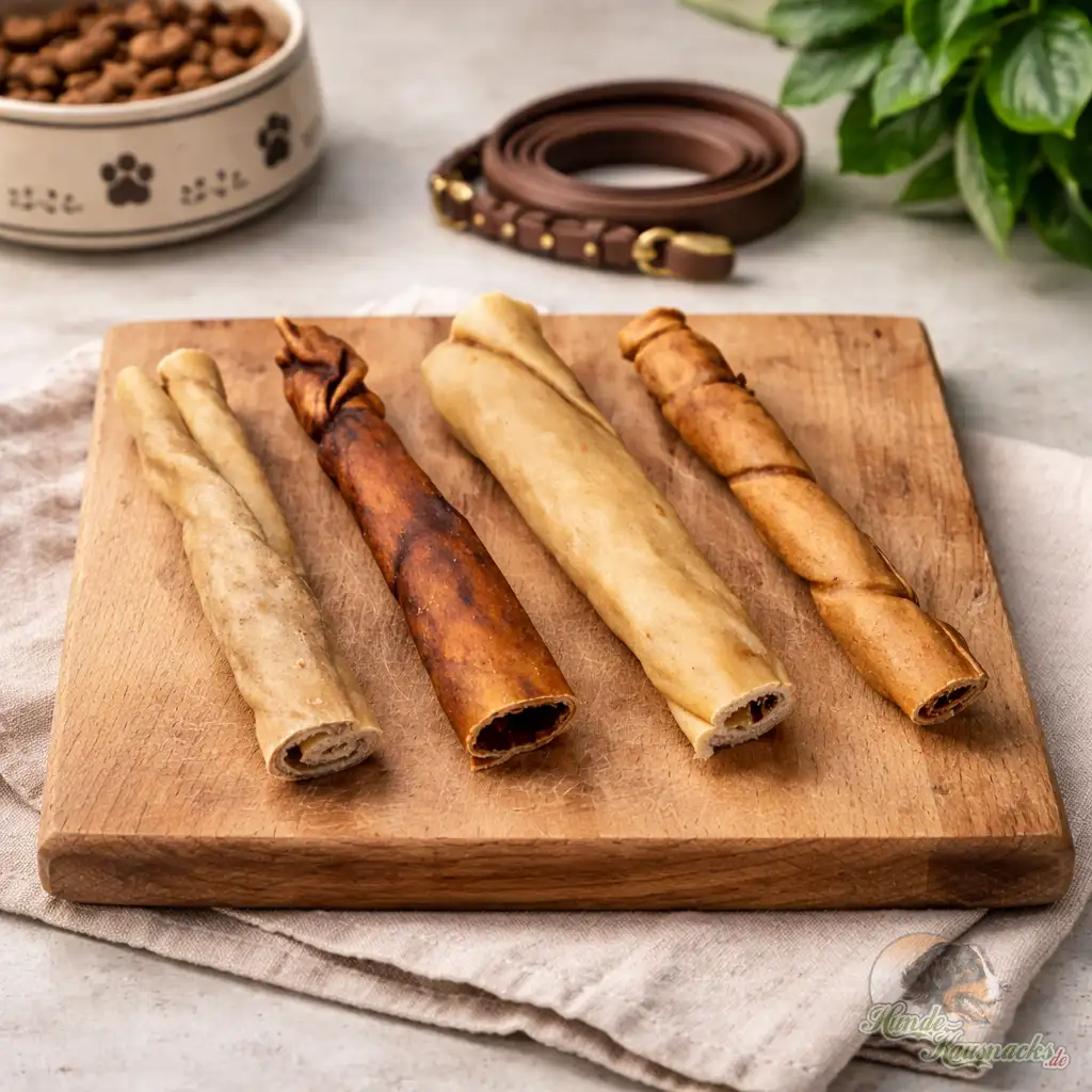 Pferdehaut-Rolle 15cm Gr.S, naturbelassener Kausnack für Hunde