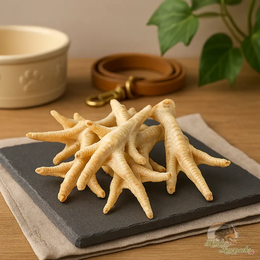 Gepuffte Hühnerfüße, leichter Kausnack für kleine Hunde, EU-Produktion