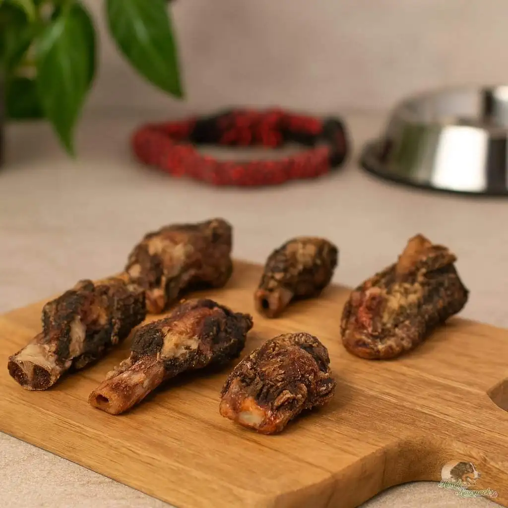 Ochsenziemer-Fleischkeule für Hunde – getrockneter Kausnack aus Rind, fettarm, naturbelassen und ideal für kleine bis mittlere Hunde