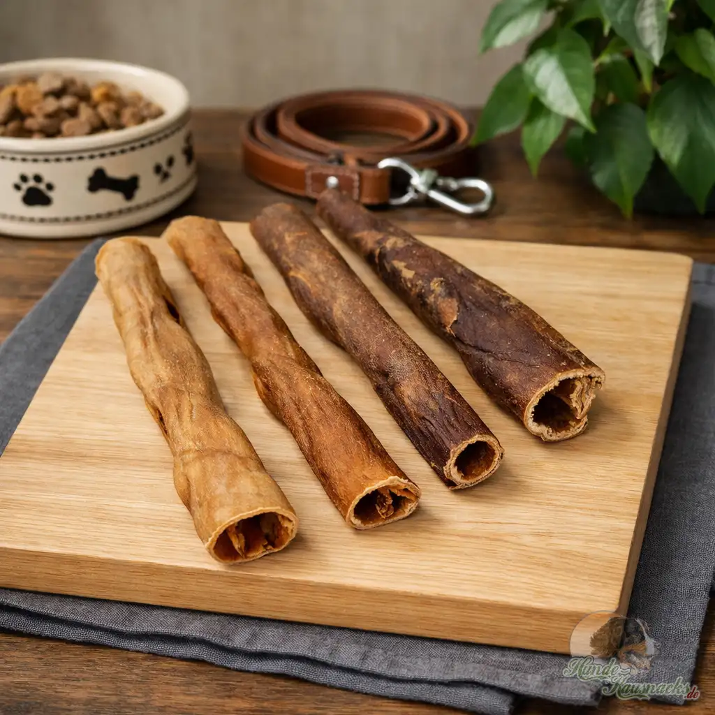 Rinderhaut-Rolle 30 cm Gr.S als natürlicher Kausnack für Hunde, EU-Qualität