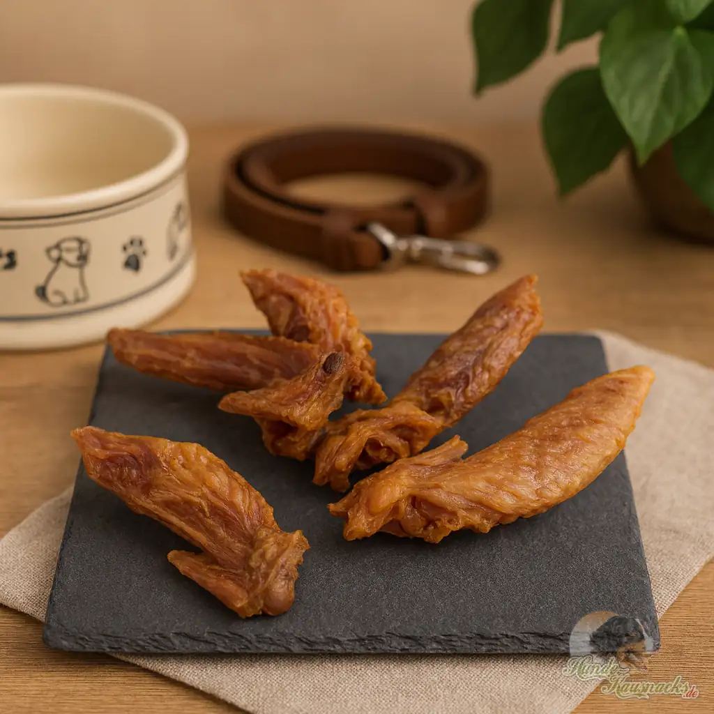 Getrocknete Putenflügel, knuspriger naturbelassener Hundekauartikel