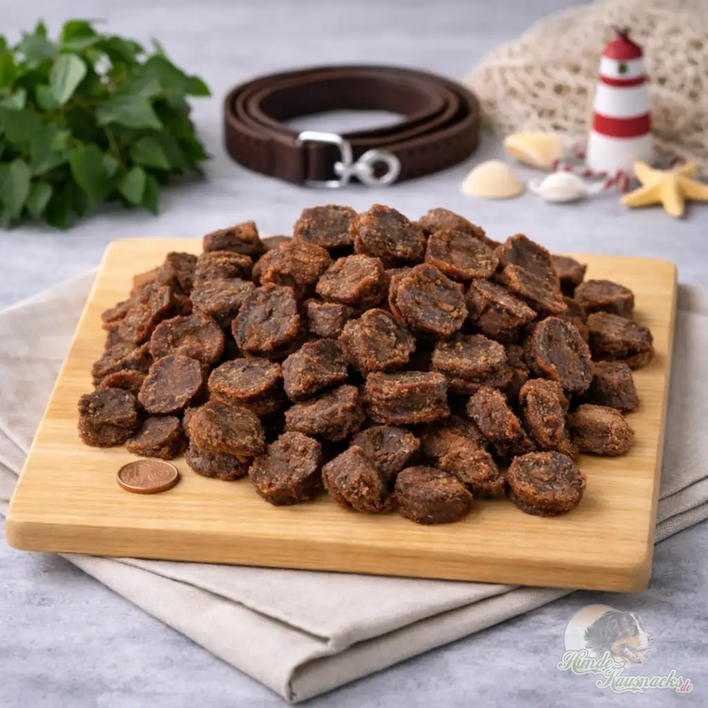 Mini-Trainingstaler aus Makrelenfleisch – natürlicher Hundesnack fürs Training