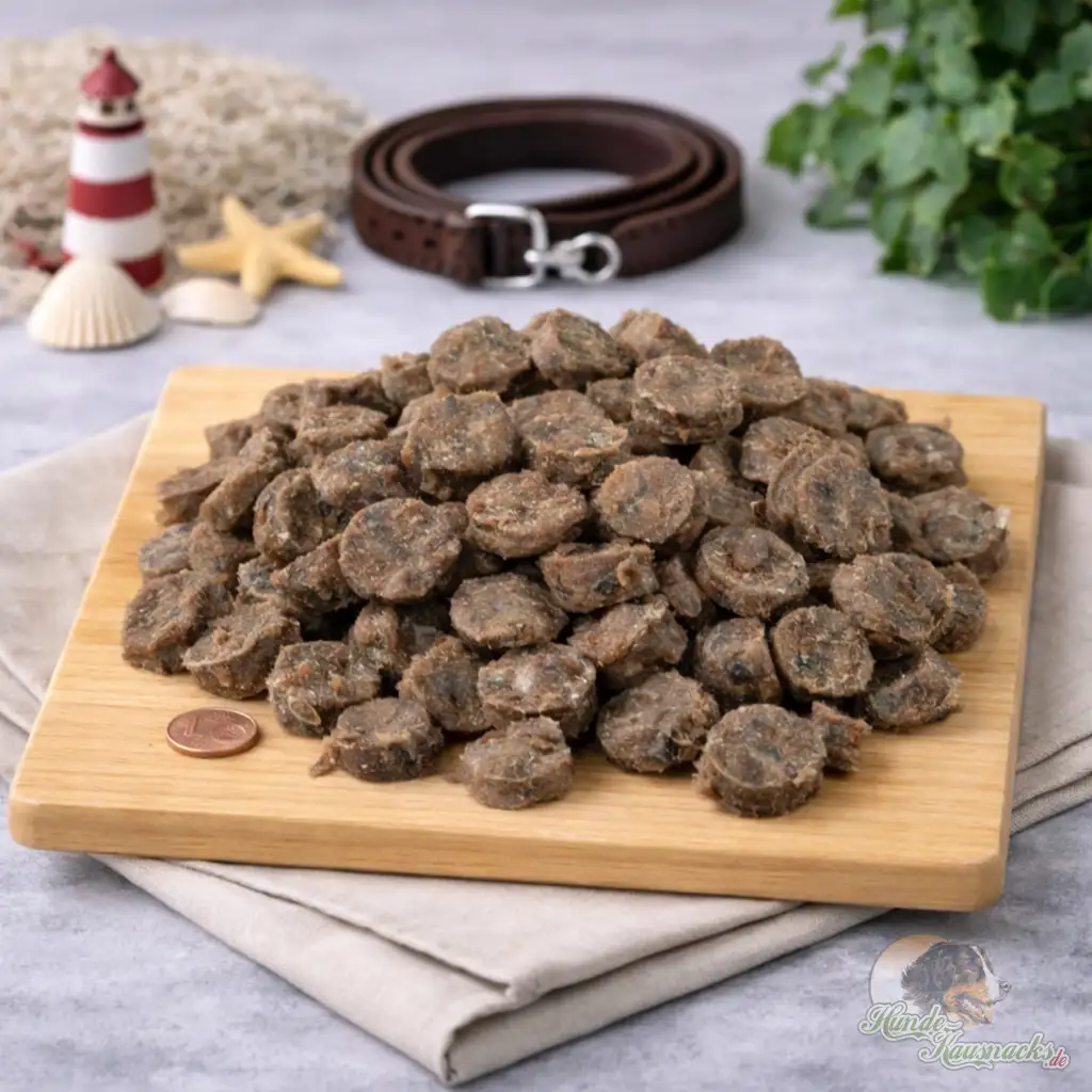 Mini-Trainingstaler aus Forellenfleisch – natürlicher Hundesnack fürs Training