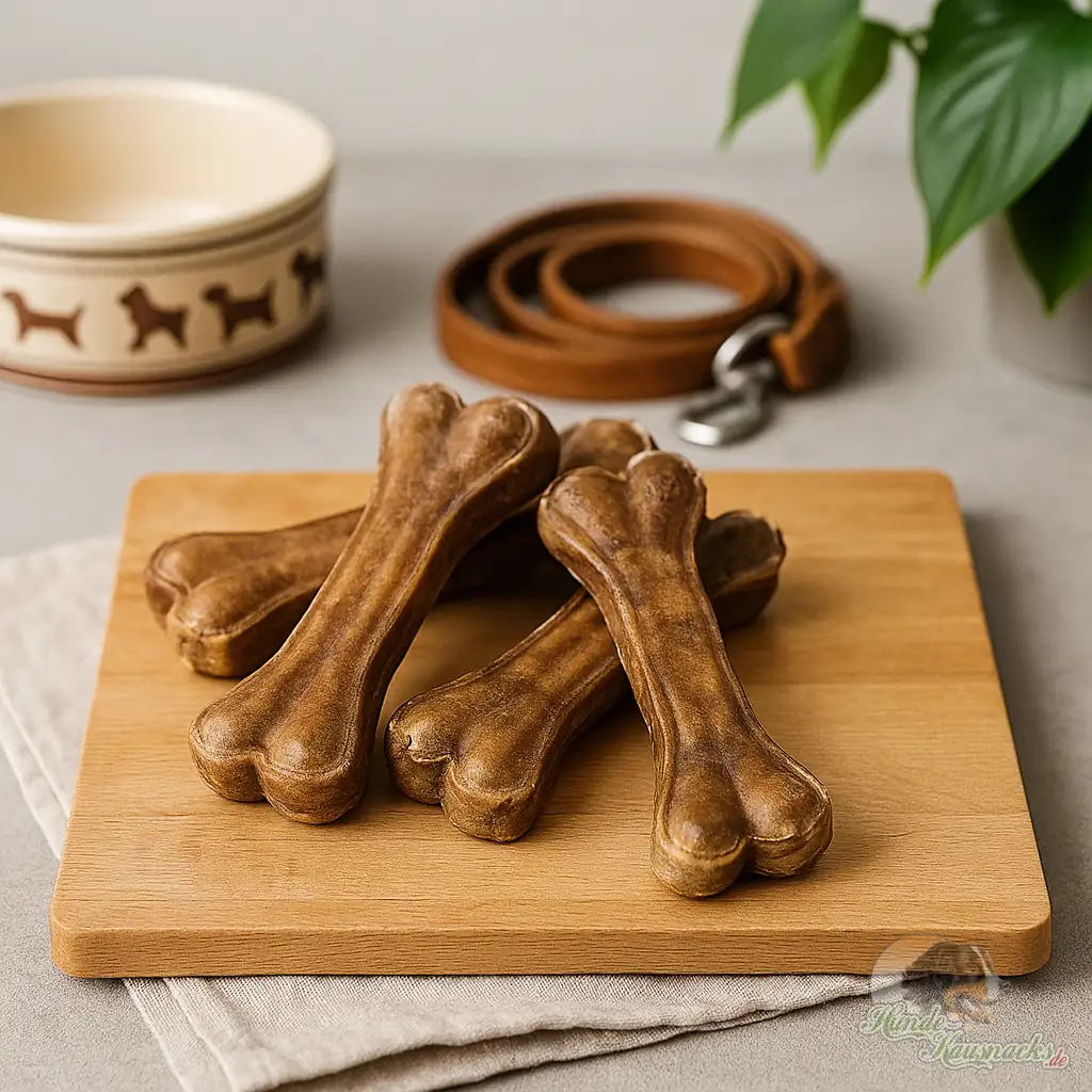 Kauknochen aus Ziegenhaut, 12 cm – hypoallergener, fettarmer Kausnack.