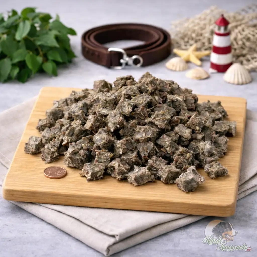 Mini-Trainingswürfel aus Forellenfleisch – natürlicher Hundesnack fürs Training