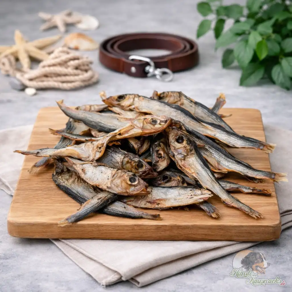 Getrockneter Baltischer Hering ganze Fische, weich als Hundeleckerli und Kausnack