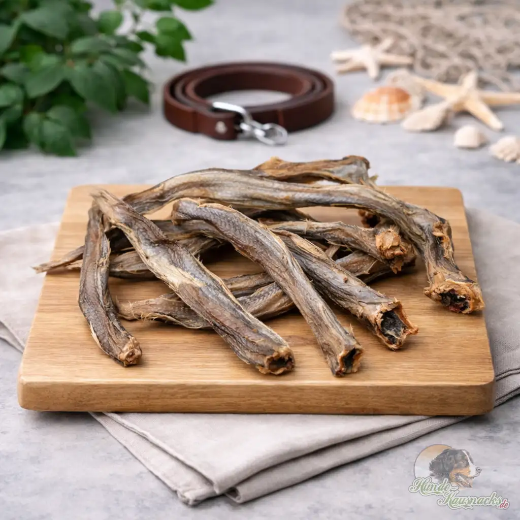 Getrockneter Blue Wittling Fisch als proteinreicher Kausnack für Hunde