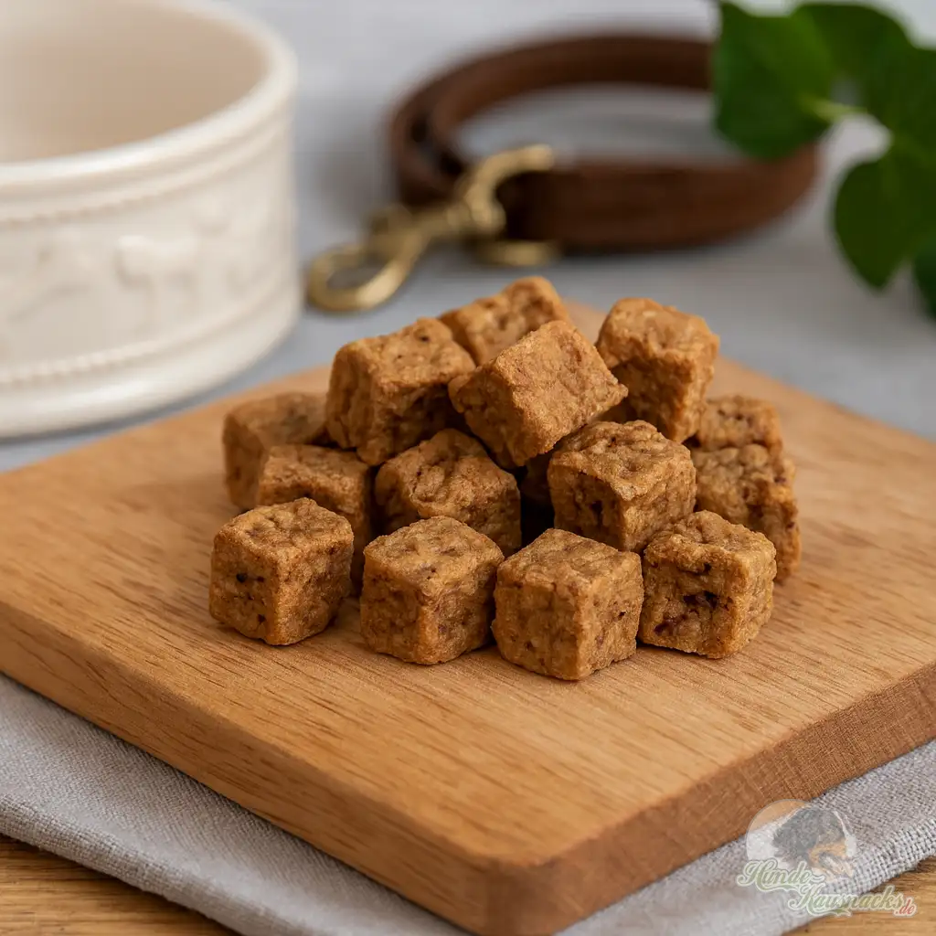 Trainingshappen-Kaninchenfleisch als natürlicher Hundesnack in 2x2 cm Würfeln