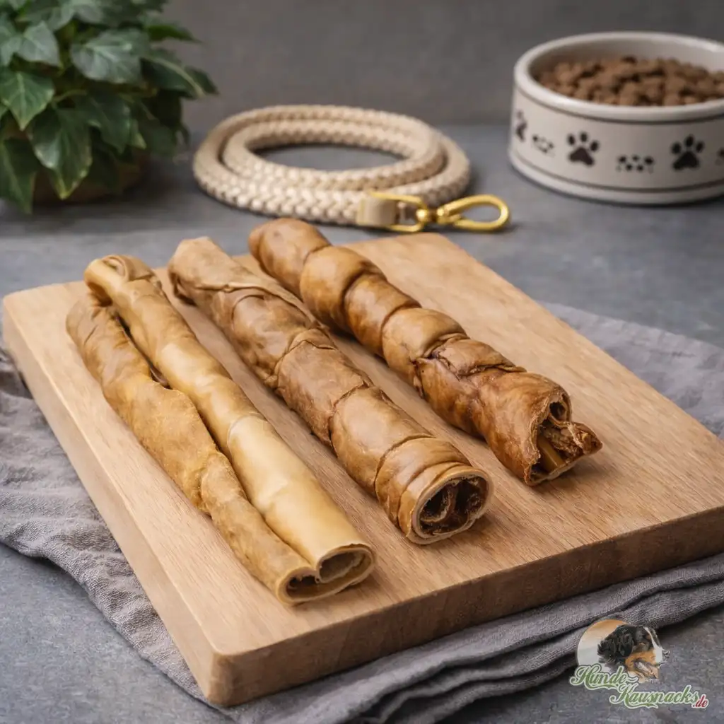 Rinderhaut-Rolle 30 cm Gr.L als natürlicher Kausnack für Hunde, EU-Qualität