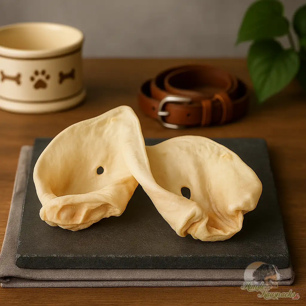 Gepuffte Schweineohren, fettarmer Kausnack für Hunde, leicht und knusprig.