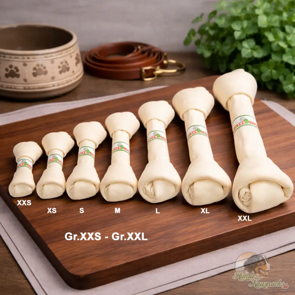 Größenvergkeich FarmFood Dental Bone Knoten