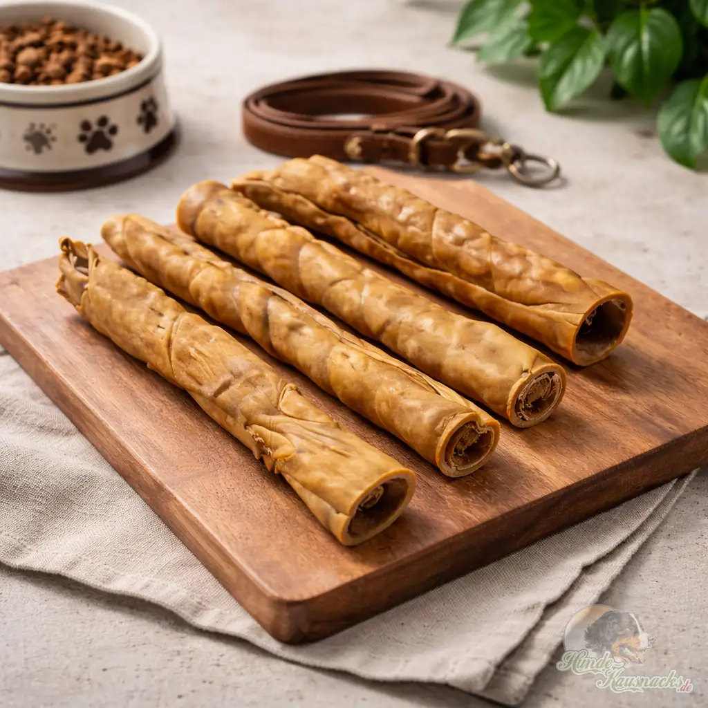 Ziegenhaut-Rollen 30cm Gr.M Kauartikel für Hunde zur Zahnpflege