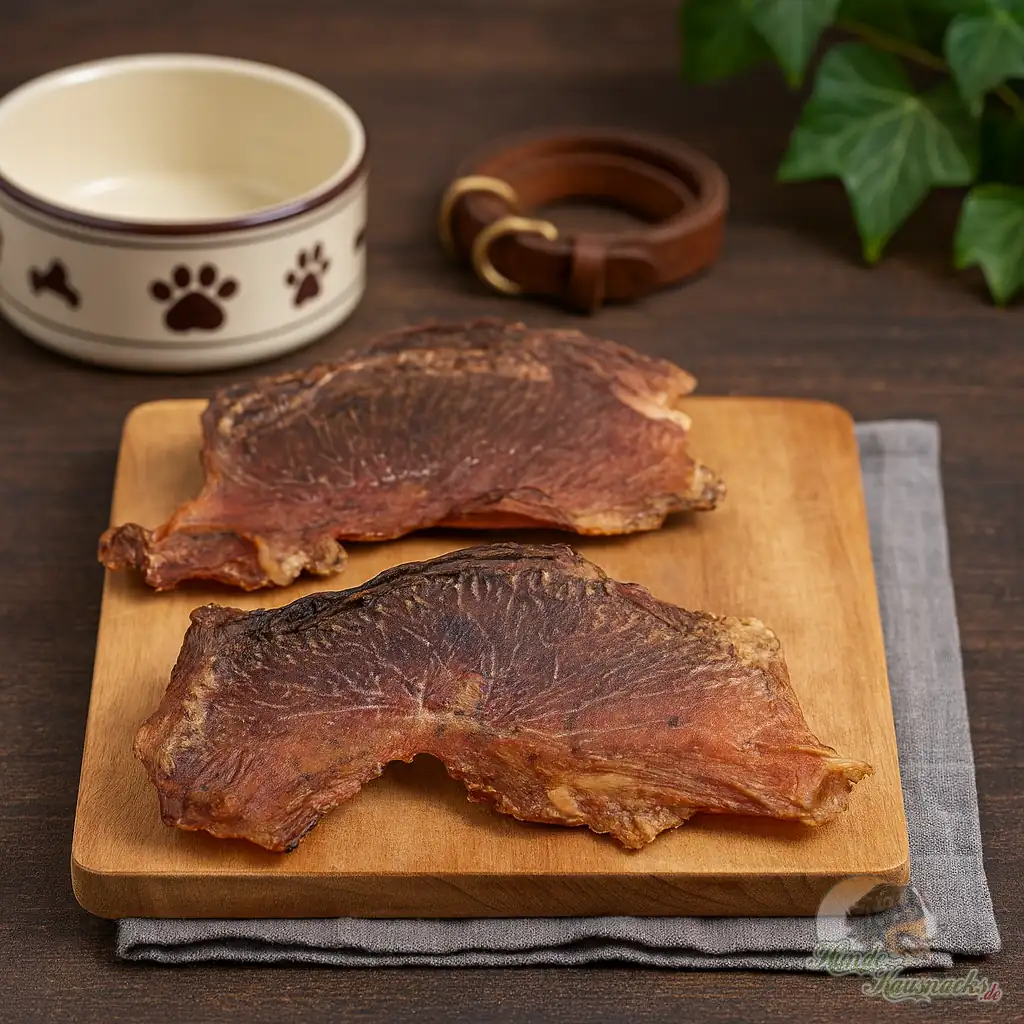 Getrocknetes Lammfleisch als fettarmer Kauartikel für Hunde, hypoallergen und zart
