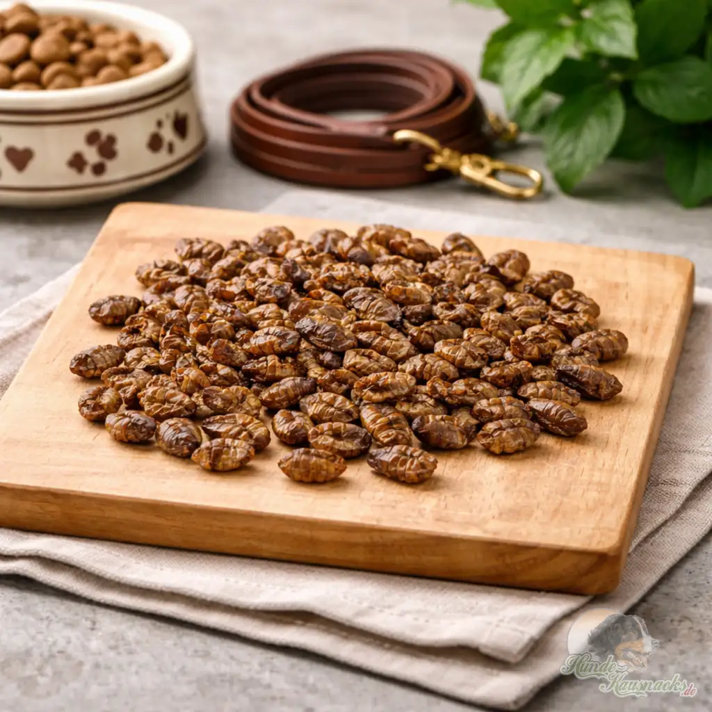 Getrocknete Seidenspinnerpuppen als Trainingssnack für Hunde