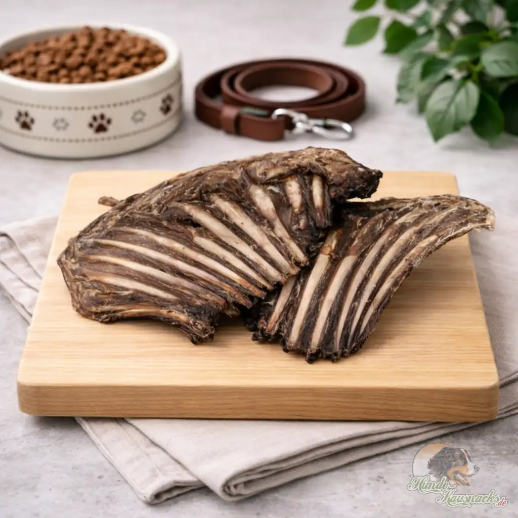 Ganze Rippenbögen vom Reh als kräftiger Wild-Kauartikel mit leichtem Fleischansatz