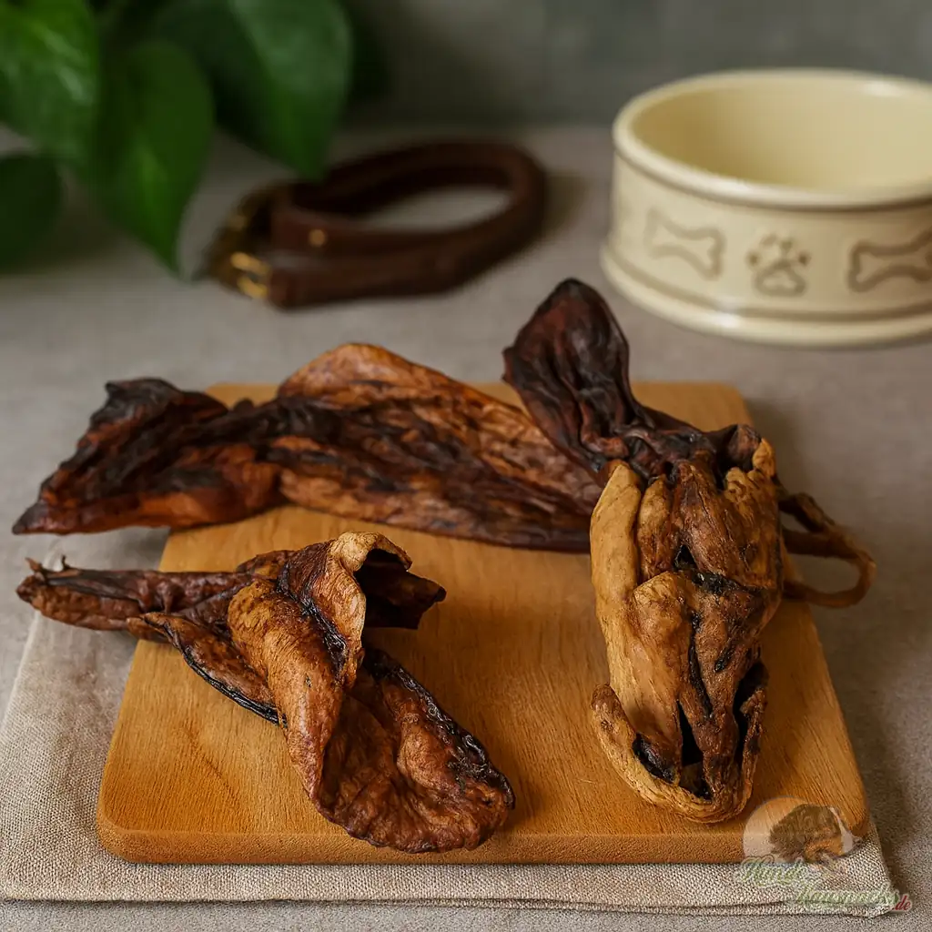 Getrocknete Lammlunge als fettarmer, leichter Kausnack für Hunde im Training