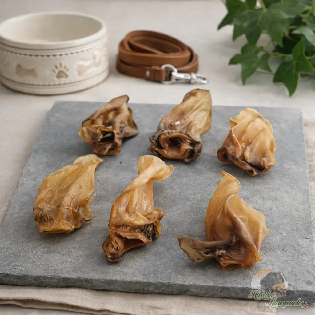 Pferdeohren Natur ohne Fell, teils mit Ohrmuschel – hypoallergener Kauartikel für Hunde