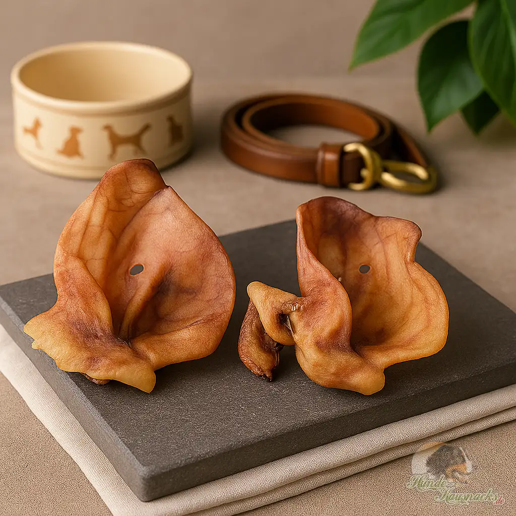 Sauohren mit Muschel – extra großer natürlicher Kausnack für Hunde.