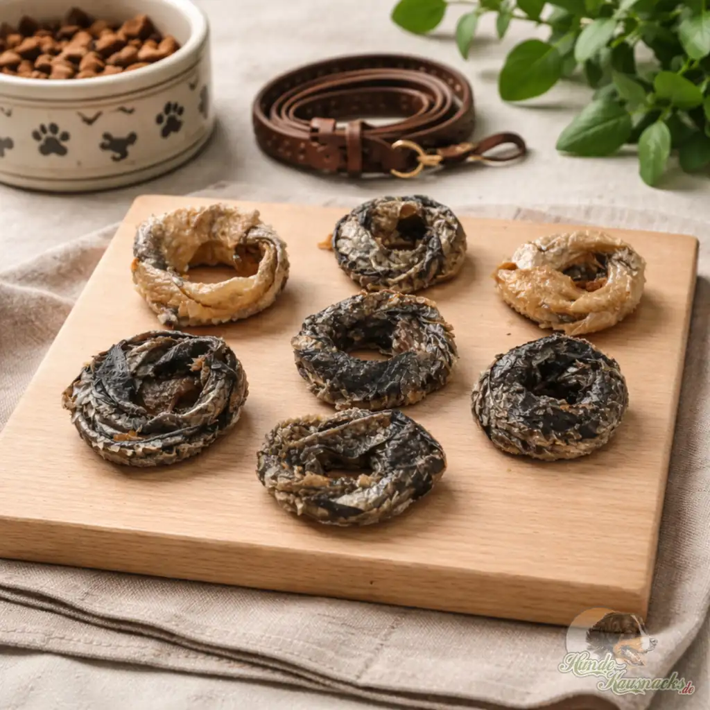 Lachshaut-Donuts Kausnack Hund