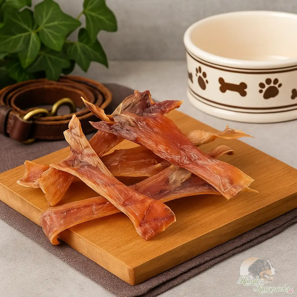 Straußen-Flachsehnen für Hunde, hypoallergen, naturbelassen und ohne Zusätze.