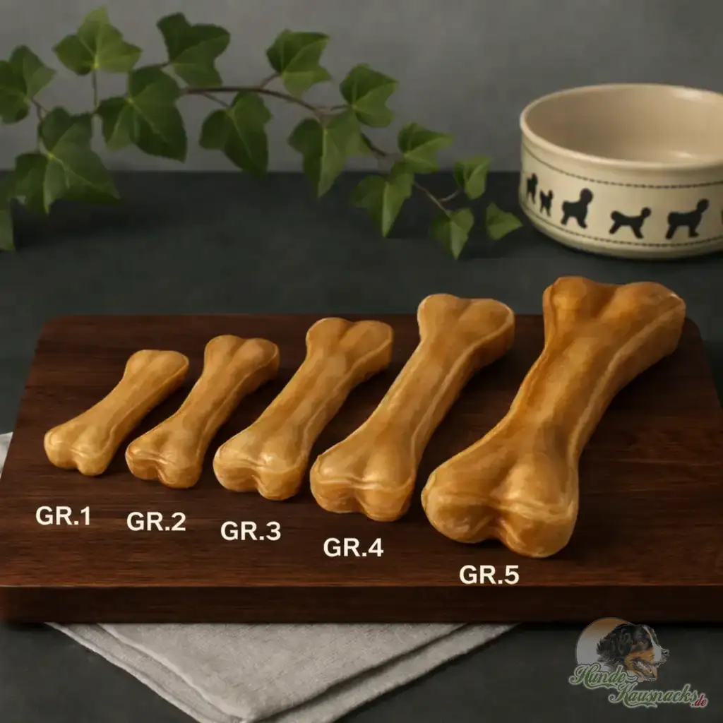 Größenvergleich Kauknochen EU