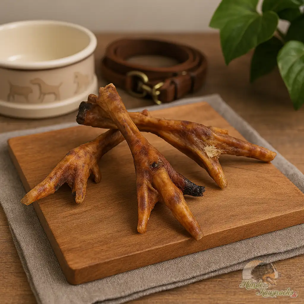 Getrocknete Putenfüße Medium, naturbelassener knuspriger Hundekauartikel für Hunde