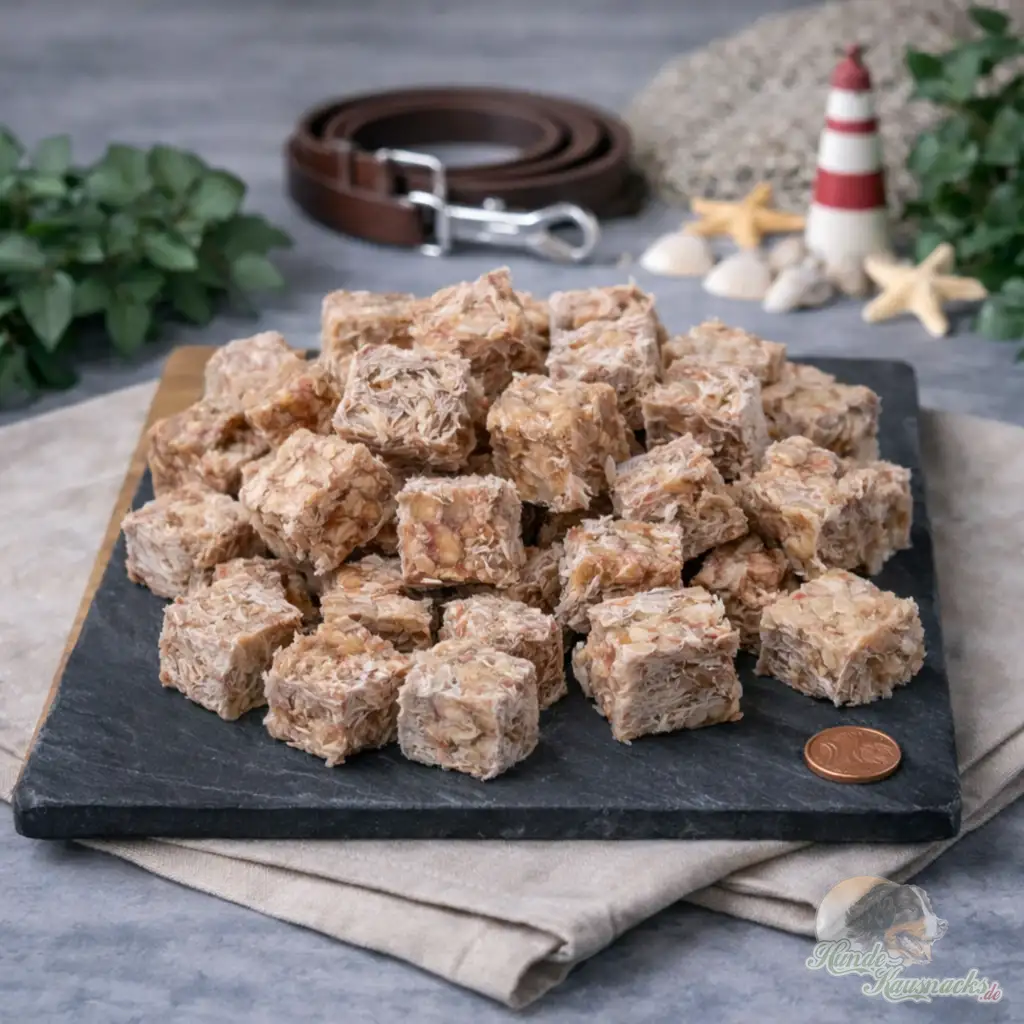 Rotbarschhaut-Würfel Hundesnack