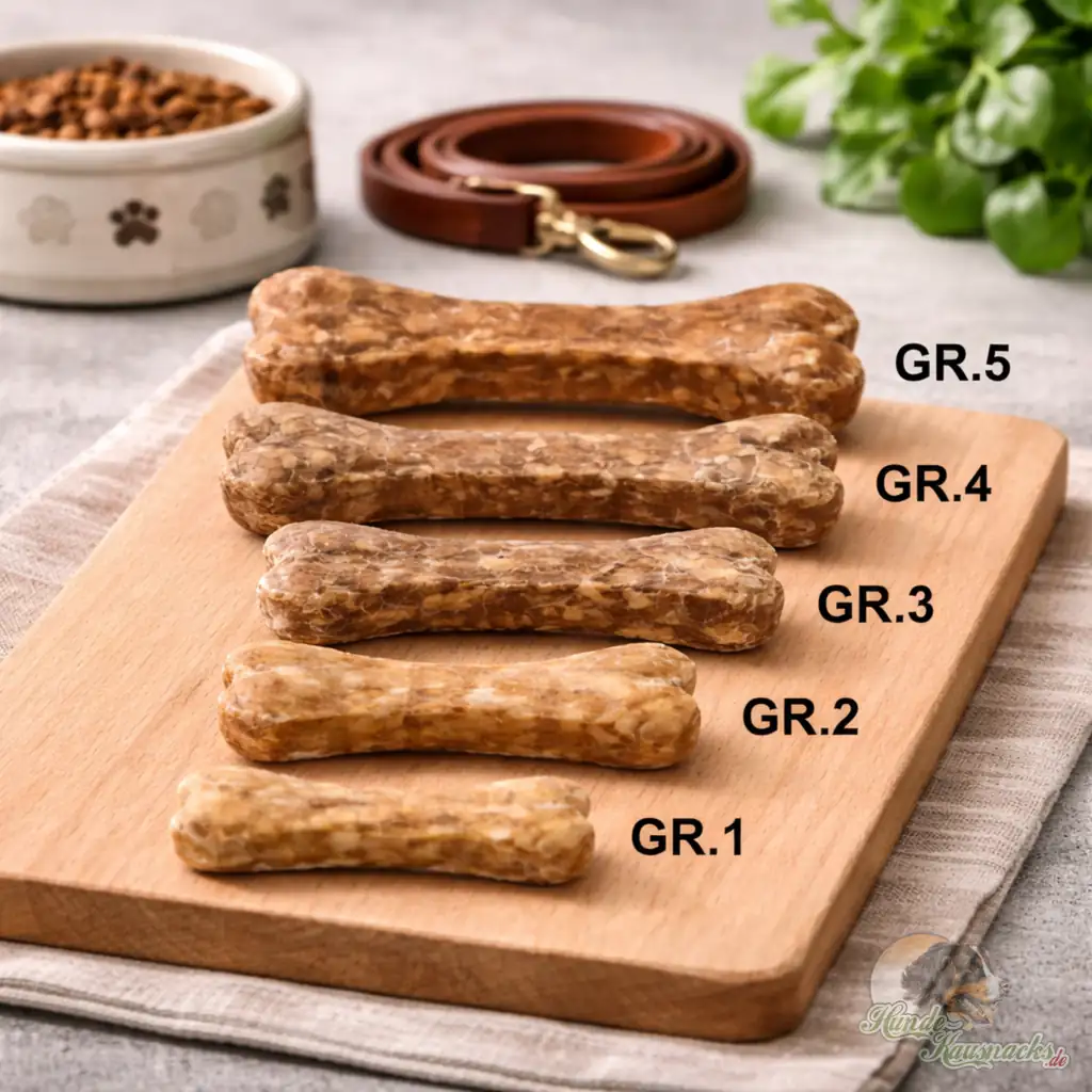 Größenvergleich Seniorkauknochen-Pansenfüllung (EU) Kauartikel für Hunde mit Pansenfüllung